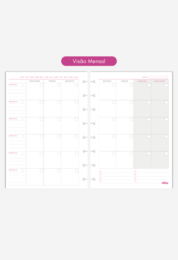 Miolo - Refil de Planner (6 MESES)