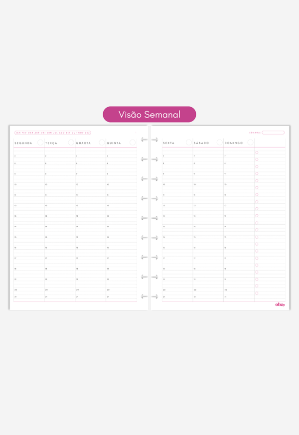 Miolo - Refil de Planner (6 MESES)
