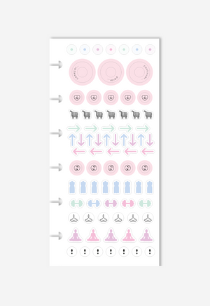 Cartela de Adesivos - Wellness