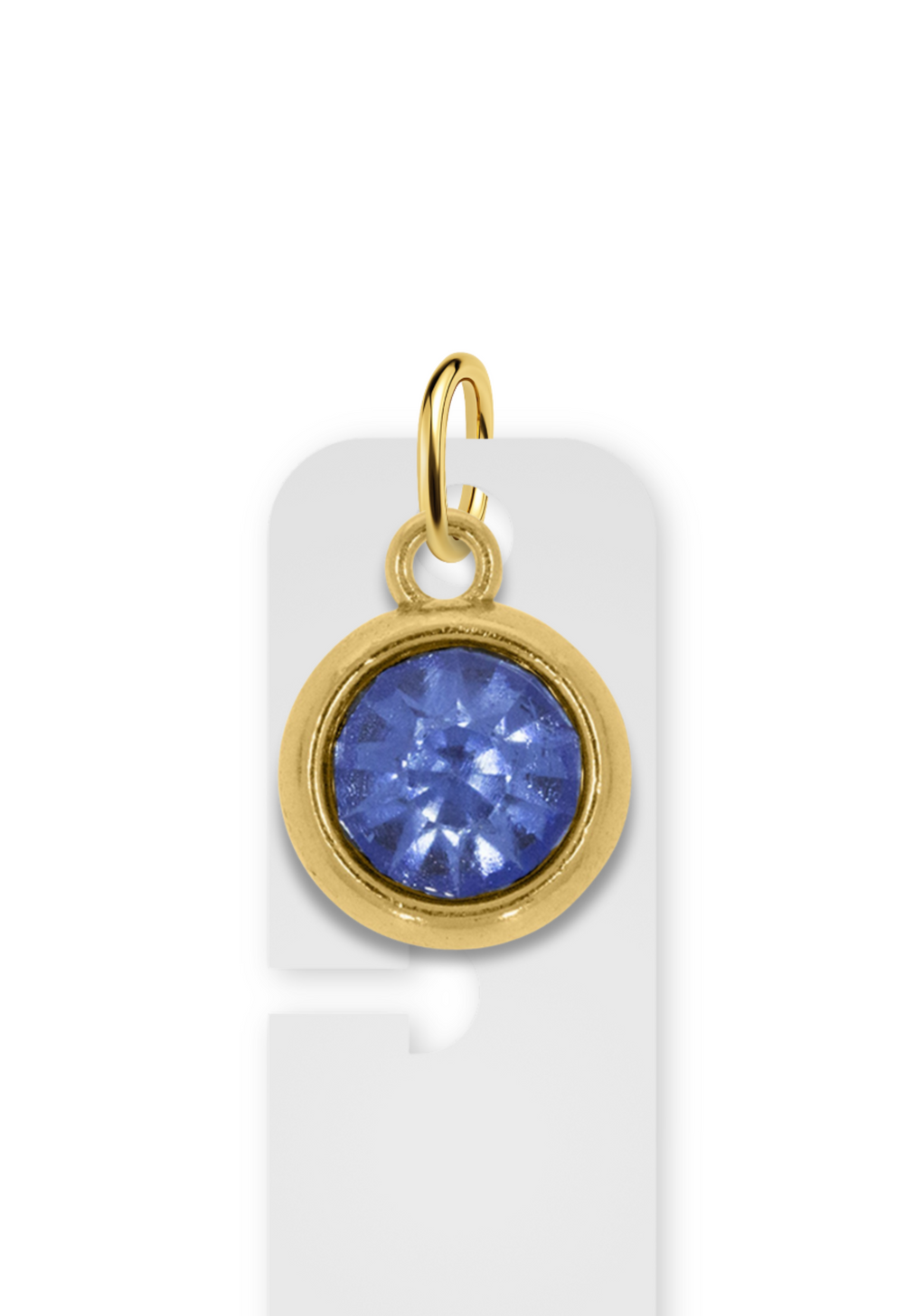 Charm Reposicionável Dourado - Brilho Azul