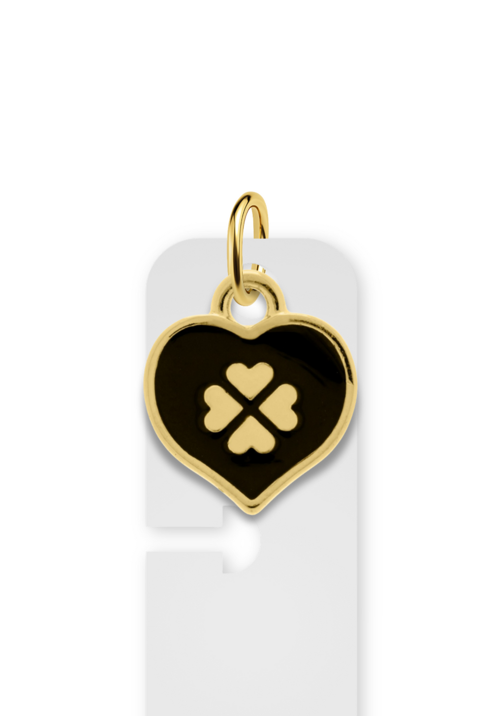 Charm Reposicionável Dourado - Coraçao com Trevo