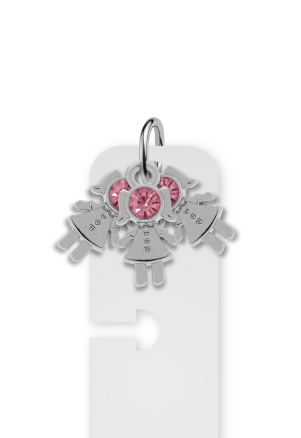 Charm Reposicionável Prateado - Filhos