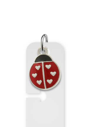 Charm Reposicionável Prateado - Joaninha