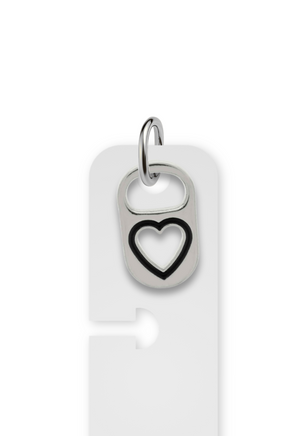 Charm Reposicionável Prateado - Tampinha Coração