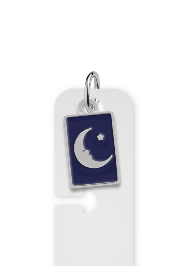 Charm Reposicionável Prateado - Lua