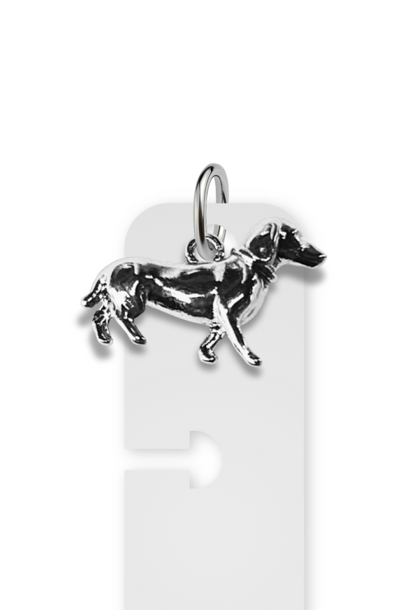 Charm Reposicionável Prateado - Salsicha