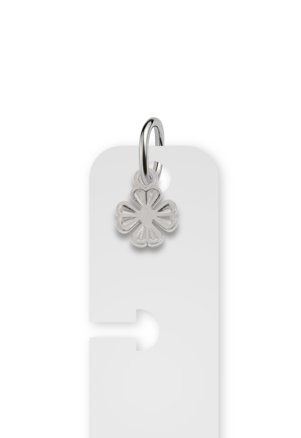 Charm Reposicionável Prateado - Trevo