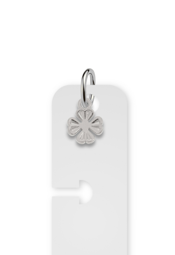 Charm Reposicionável Prateado - Trevo