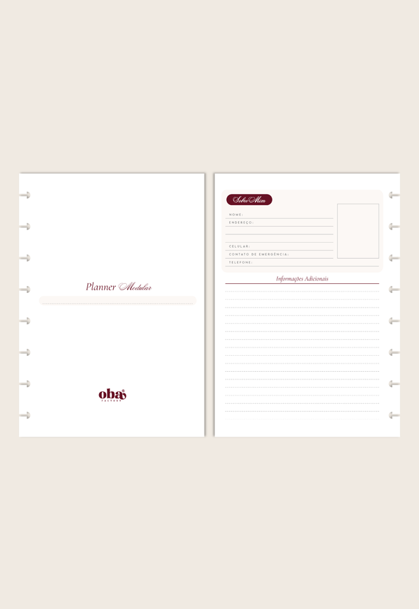 Refil Completo -  Planner Semestral