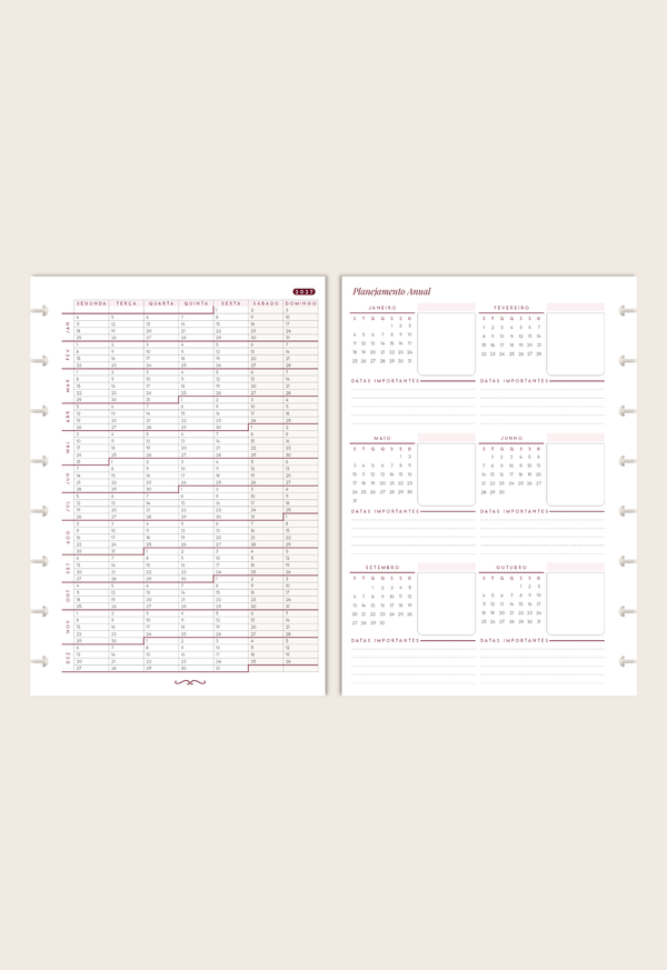 Refil Completo -  Planner Semestral