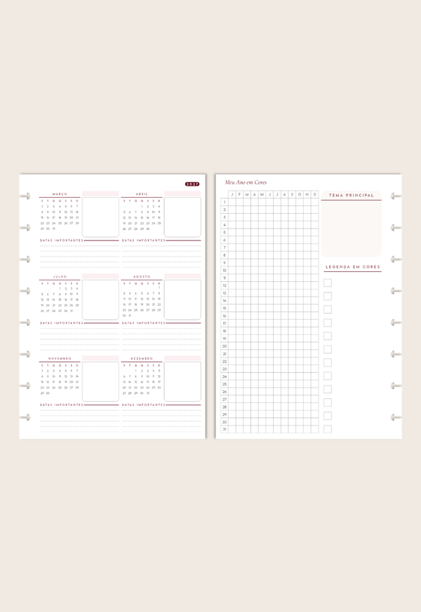 Refil Completo -  Planner Semestral