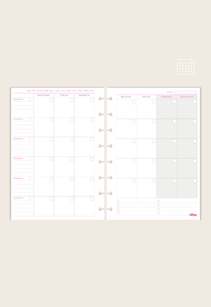 Refil Planner Mensal (6 meses)