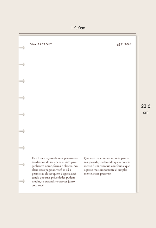 Módulo Caderno (Brancas)