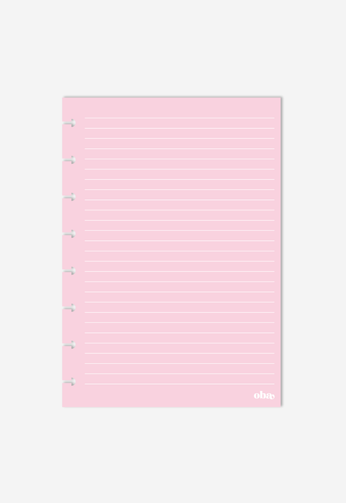 Miolo - Pautado Rosa (Linhas Brancas)