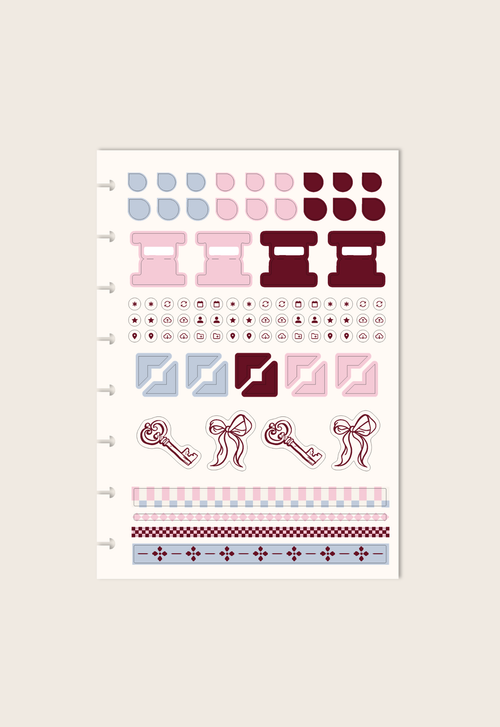 Cartela de Adesivos - Planner