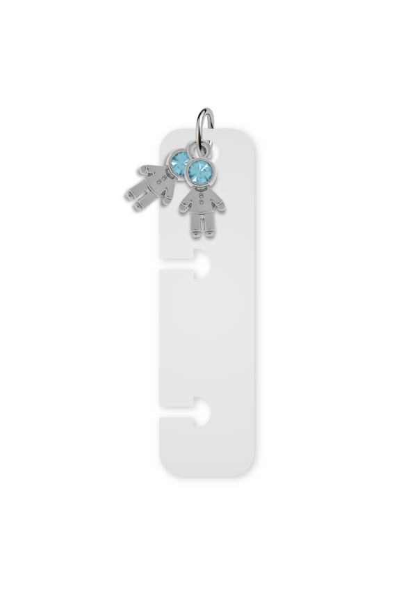 Charm Reposicionável Prateado - Filhos