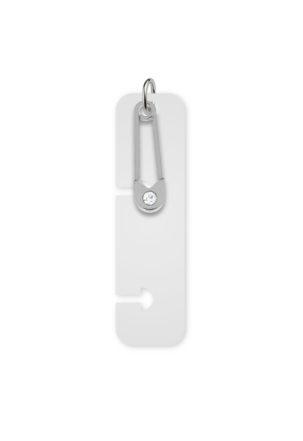 Charm Reposicionável Prateado - Alfinete