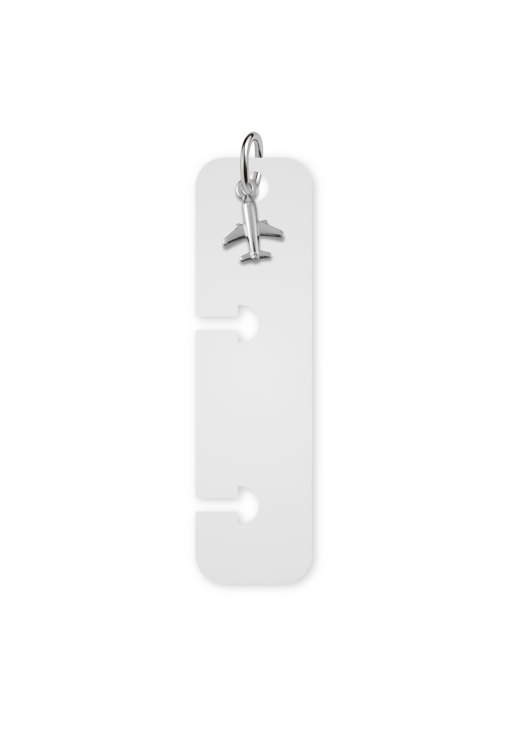 Charm Reposicionável Prateado - Avião