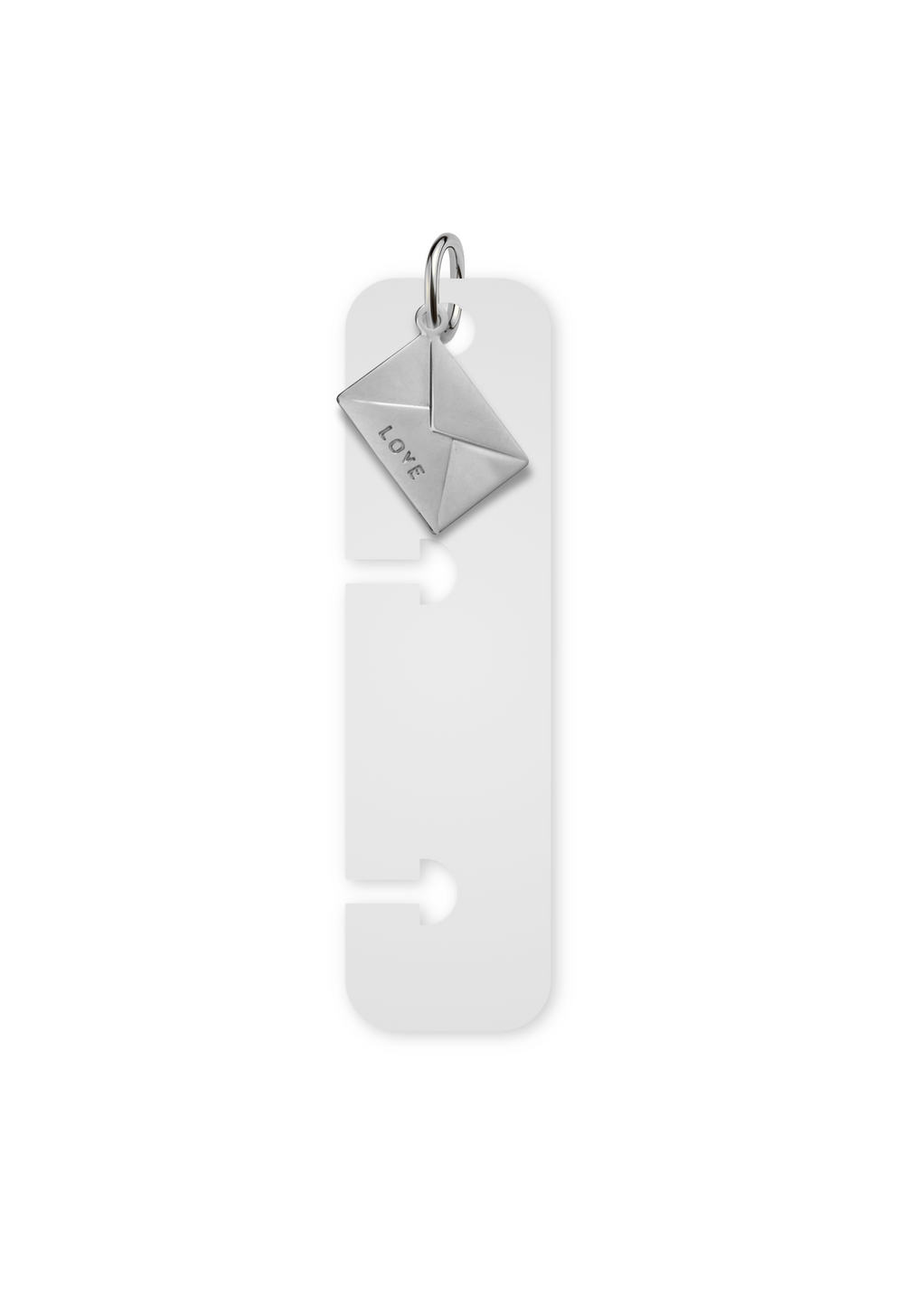 Charm Reposicionável Prateado - Love Letter
