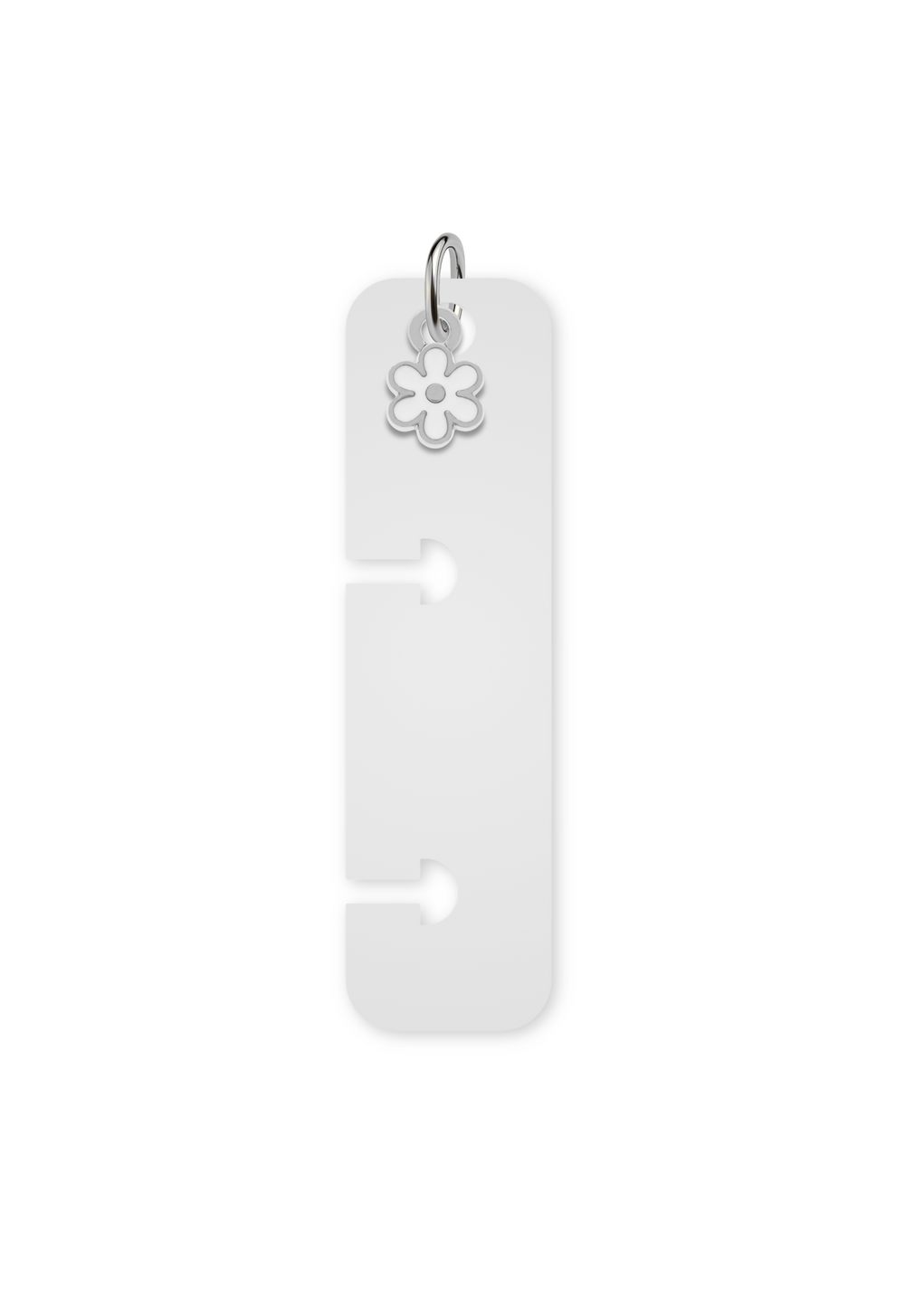 Charm Reposicionável Prateado - Flor