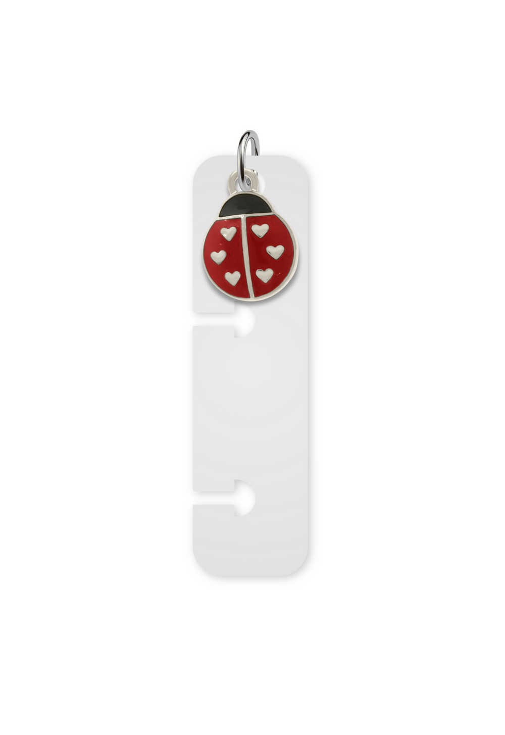 Charm Reposicionável Prateado - Joaninha