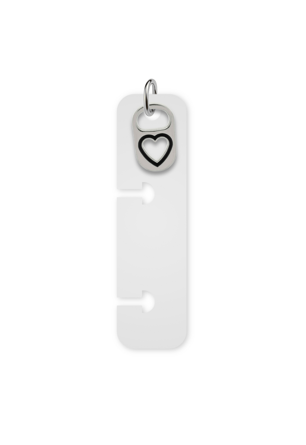 Charm Reposicionável Prateado - Tampinha Coração