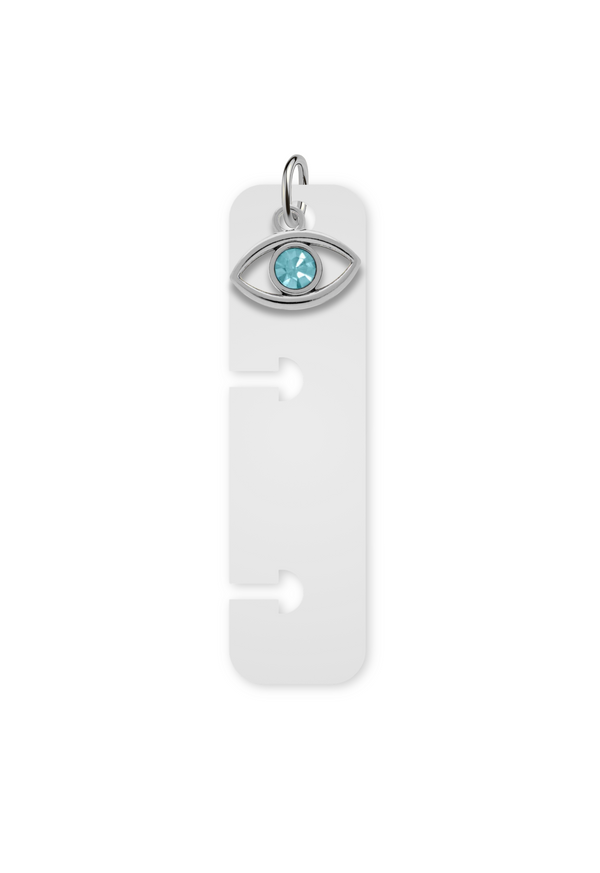 Charm Reposicionável Prateado - Olho