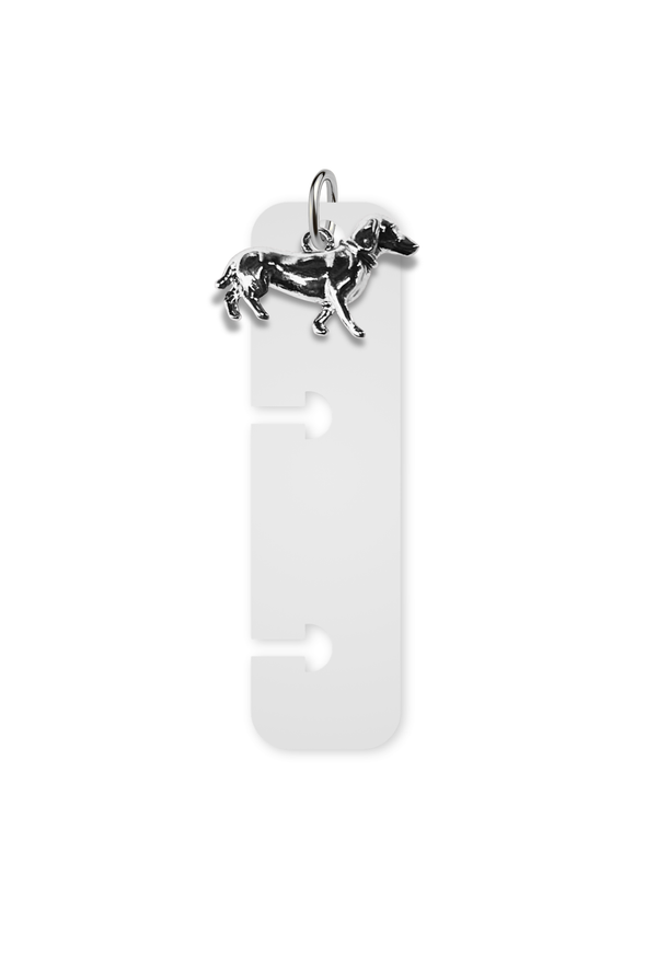 Charm Reposicionável Prateado - Salsicha