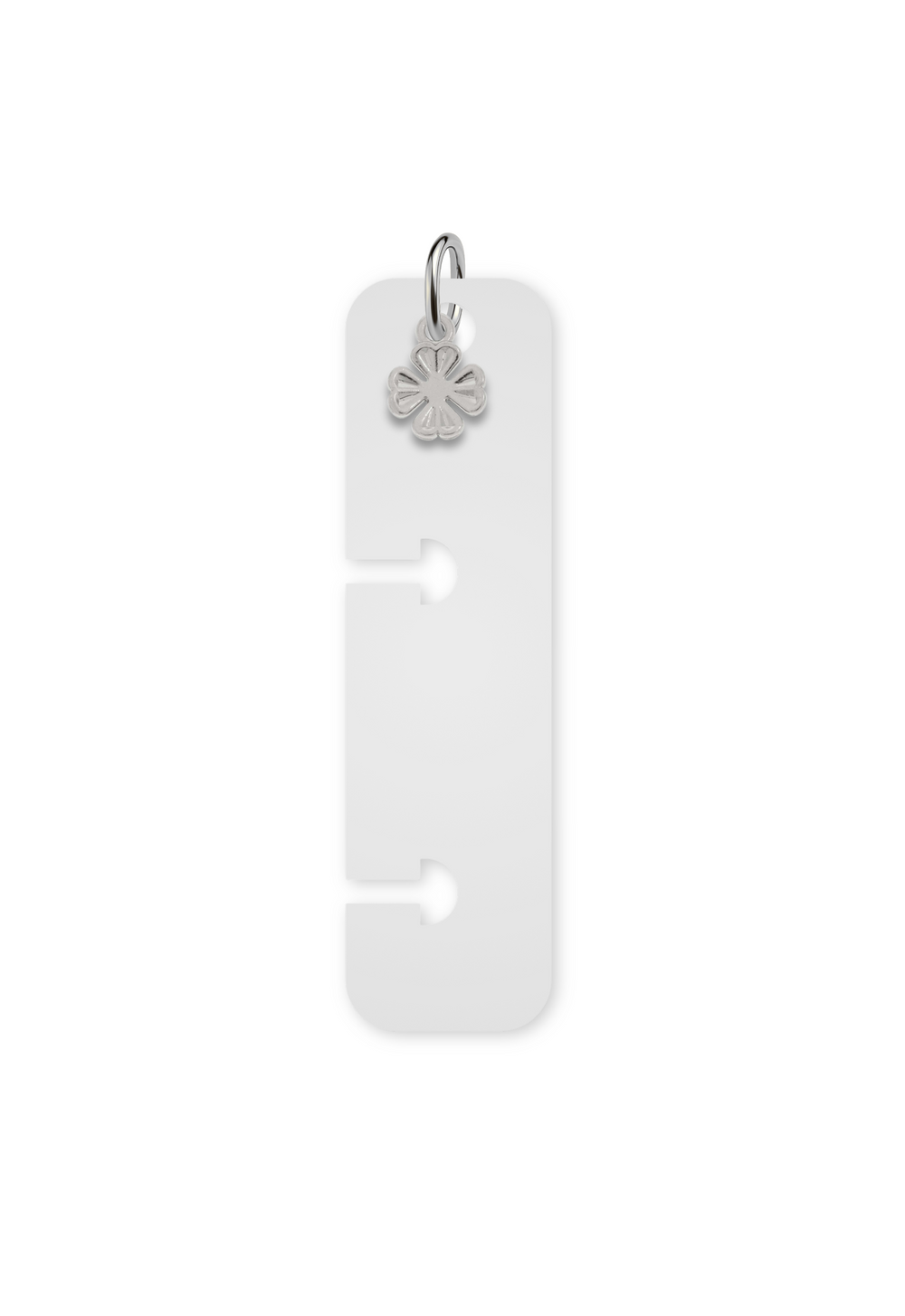 Charm Reposicionável Prateado - Trevo
