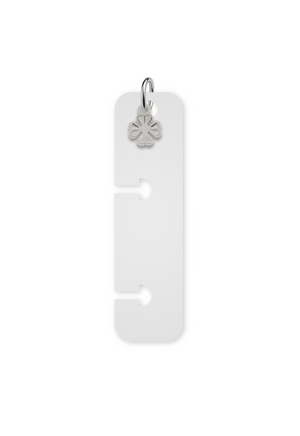 Charm Reposicionável Prateado - Trevo